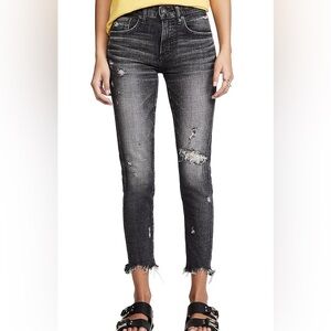 Moussy Vintage MV Glendele Skinny Black Jeans Size 24